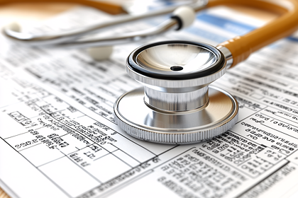 Stethoscope Resting on Medical Documents