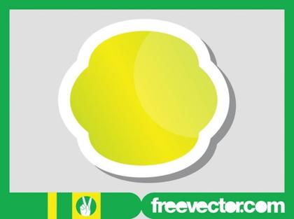 Sticker Template Design Element Free Vector