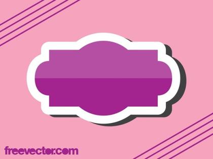 Sticker Template Design Free Vector