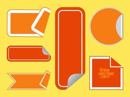 Stickers and Labels Free Vector