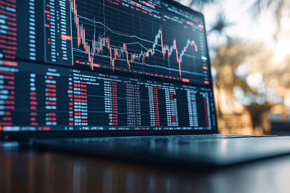 Stock Market Analysis On Laptop