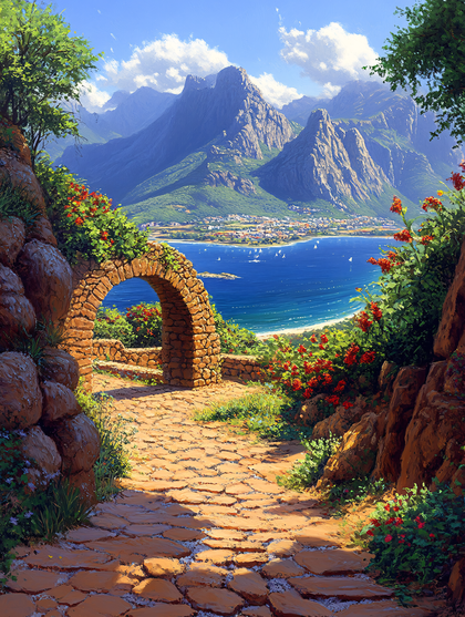 Stone Archway Coastal View
