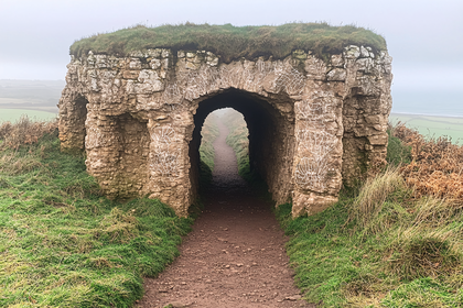 Stone Archway Tunnel Path