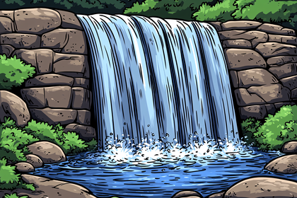 Stone Cascade Waterfall