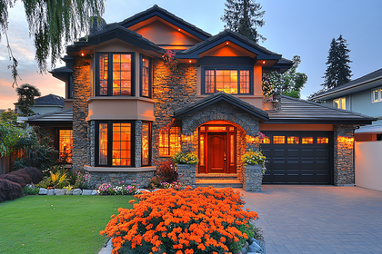 Stone House at Dusk