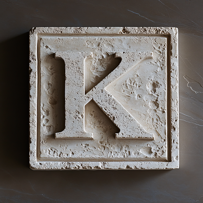 Stone Letter K Tile
