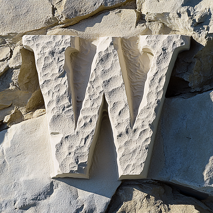 Stone Letter W