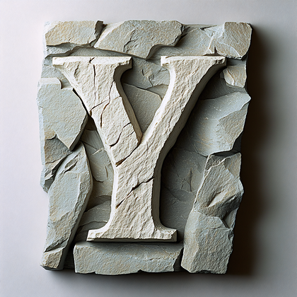 Stone Letter Y