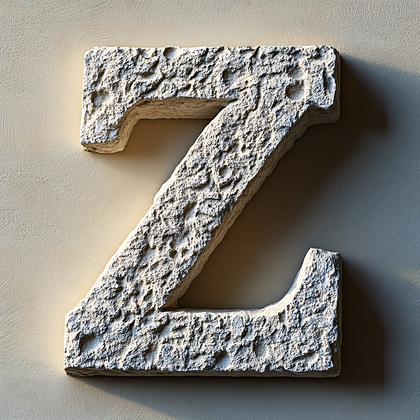 Stone Letter Z