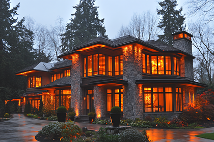 Stone Mansion Twilight