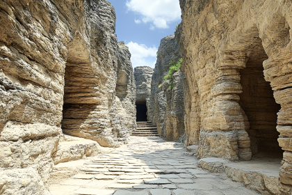 Stone Passage Leading to Cave Entrance