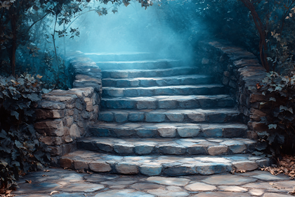 Stone Stairway to Mist