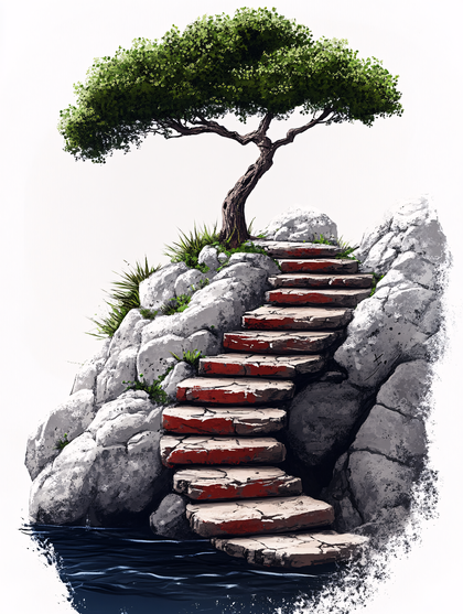 Stone Stairway to Tranquility