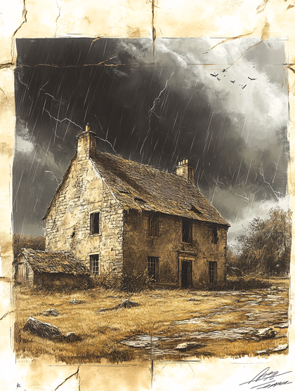Stormy Day at the Old Stone House