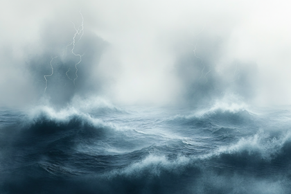 Stormy Ocean Lightning