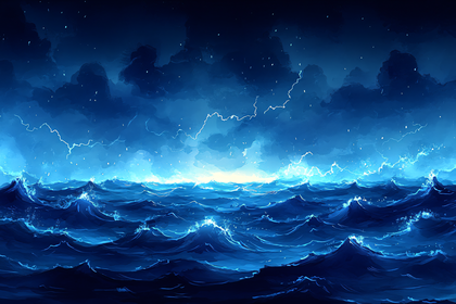 Stormy Ocean Night