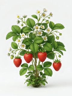 strawberry plant illustration