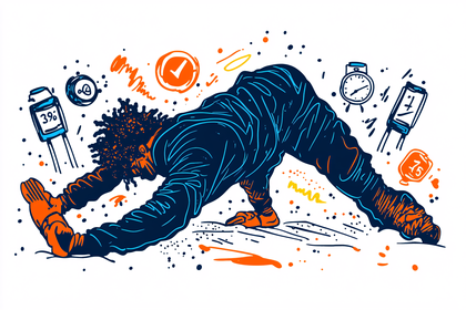 Stretching Man with Time Elements
