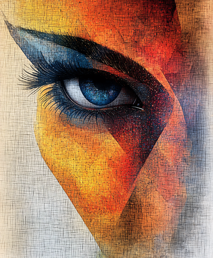 Striking Blue Eye Abstract