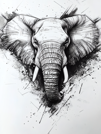 Striking Elephant Portrait