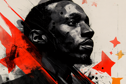 Striking Portrait In Black And Red
