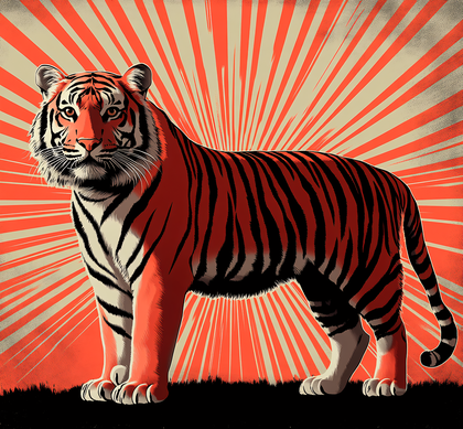 Striking Tiger Illustration
