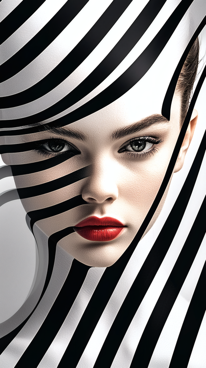 Striped Beauty Portrait