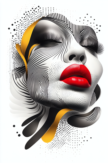 Striped Face Art