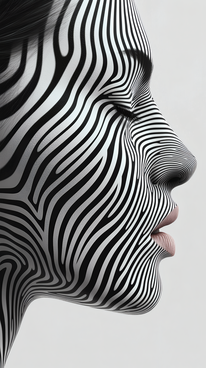 Striped Face Illusion
