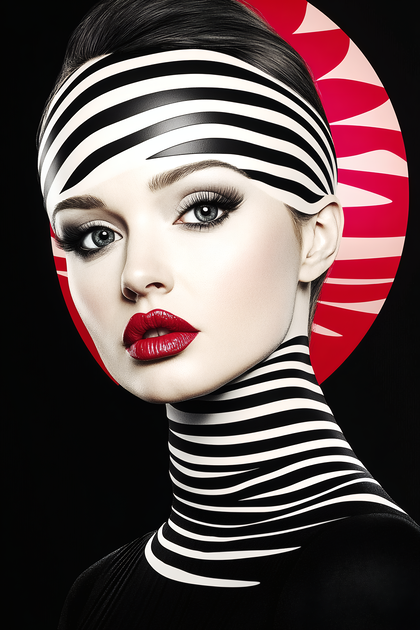 Striped Fashion Portrait