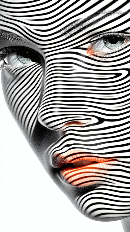 Striped Illusion Portrait
