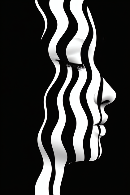 Striped Silhouette Profile