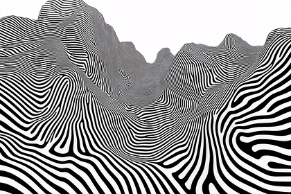 Striped Topographic Landscape