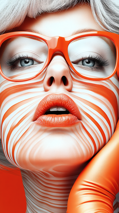 Stripped Fashion Portrait