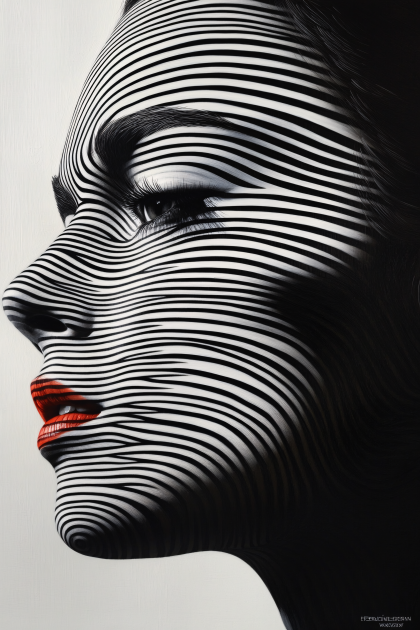 Stripped Illusion Portrait