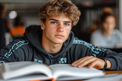 Student Reading a Book