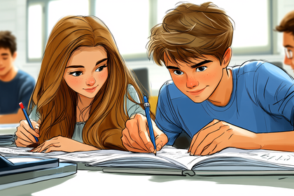 Students Studying Together