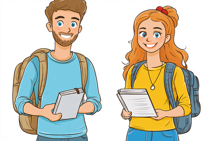 Students With Backpacks