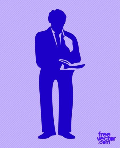 Studying Man Free Vector