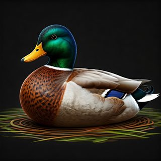 mallard duck resting