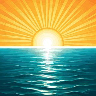 sunlight over ocean