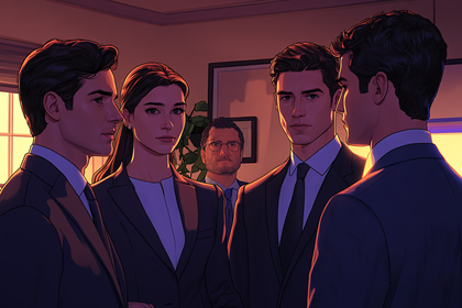 Stylish Business People In Office Setting