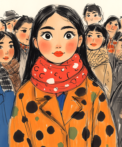 Stylish Crowd Portrait