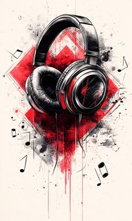 Stylish Headphones Art
