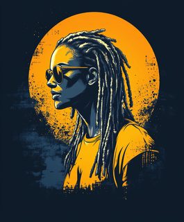 dreadlock portrait illustration