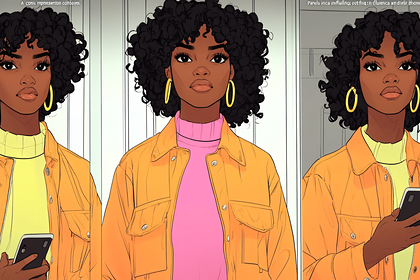 Stylish Woman in Orange Jacket