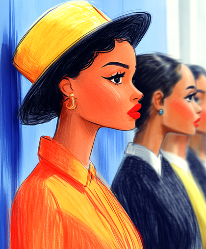 Stylish Women in Profile
