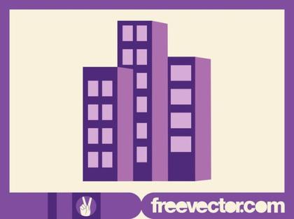 Stylized Apartment Buildings Free Vector