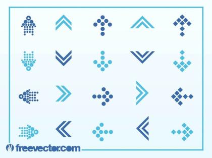 Stylized Arrows Free Vector