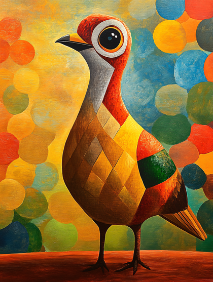 Stylized Bird Painting